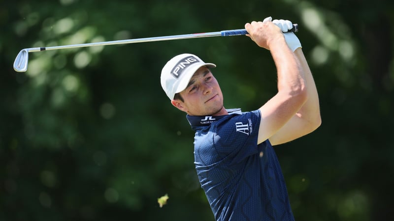 Viktor Hovland auf der letzten Runde beim Memorial Tournament (Foto: Getty)