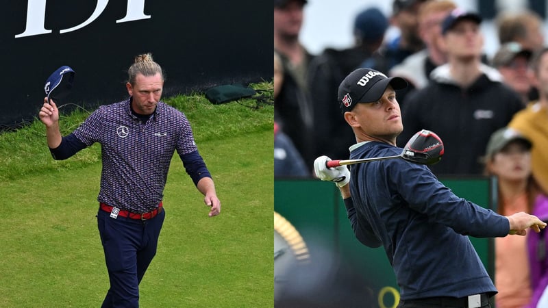 Marcel Siem und Hurly Long beim Finale der British Open 2023. (Foto: Getty)