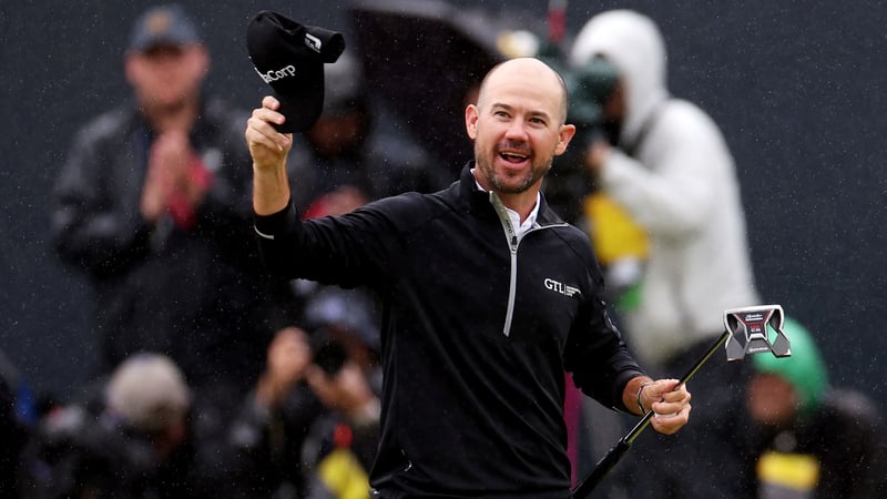 Brian Harman jubelt auf dem 18. Grün. (Foto: Getty)