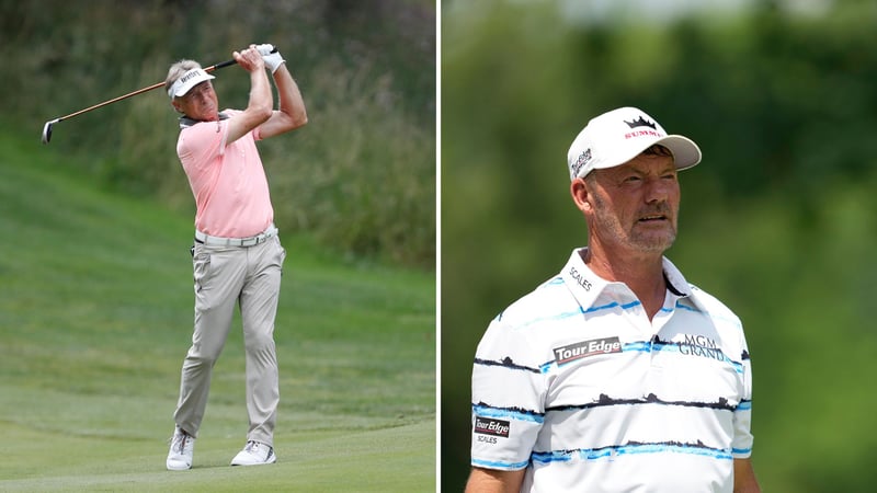 Starkes, deutsches Duo auf der Seniorentour: Bernhard Langer (li.) und Alex Cejka. (Foto: Getty)