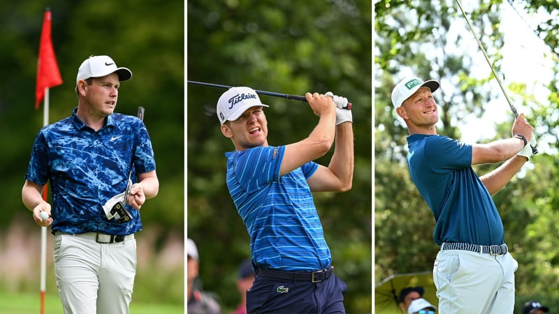 Die letzte Chance auf den Ryder Cup? Robert MacIntyre, Yannik Paul und Adrian Meronk sind in den Schweizer Alpen unterwegs. (Foto: Getty)