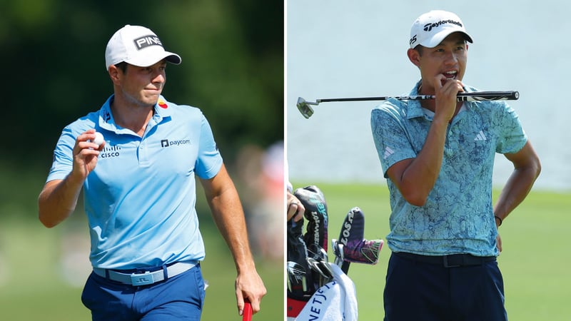 In geteilter Führung: Viktor Hovland und Collin Morikawa. (Foto: Getty)