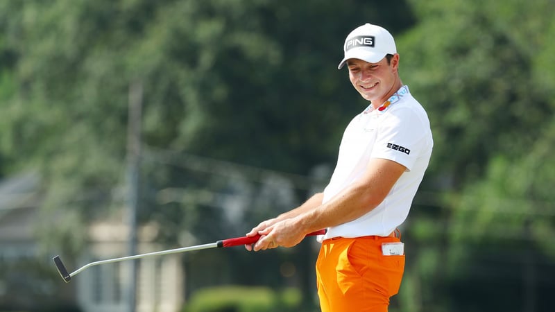 Ausgelassene Stimmung bei Viktor Hovland. (Foto: Getty)