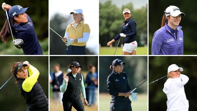 Die ersten acht Spielerinnen Team Europas: Celine Boutier, Maja Stark, Charley Hull, Leona Maguire (oben), Georgia Hall, Linn Grant, Carlota Ciganda und Anna Nordqvist (unten). (Foto: Getty)