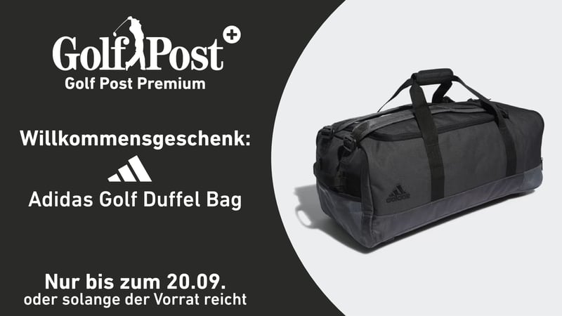 Angebot: Adidas Golf Duffel Bag im Wert von 99 € geschenkt.