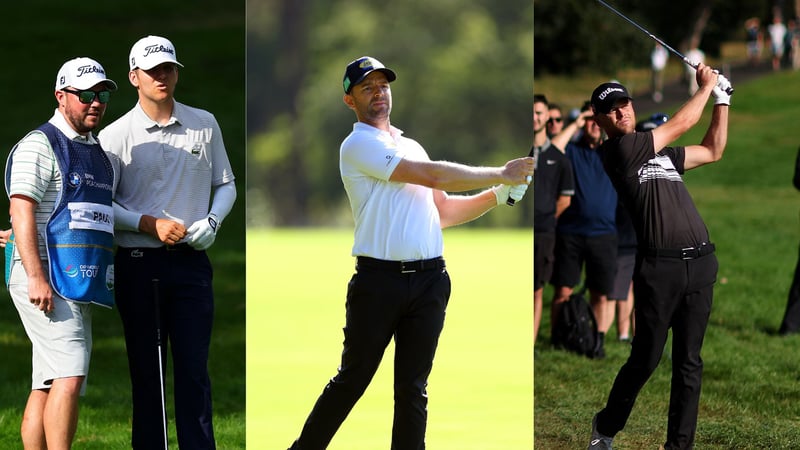 Yannik Paul, Marcel Schneider und Hurly Long sind auf dem Weg ins Wochenende der BMW PGA Championship 2023 der DP World Tour. (Foto: Getty)