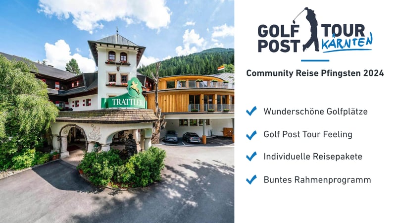 Die Golf Post Tour Kärnten verschlägt es 2024 in das wunderschöne Hotel Gut Trattlerhof. (Quelle: Golf Post)