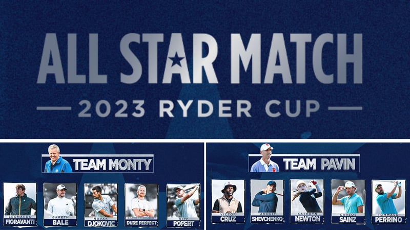 Die Aufstellung für das Ryder Cup All Star Match. (Foto: Ryder Cup Europe)