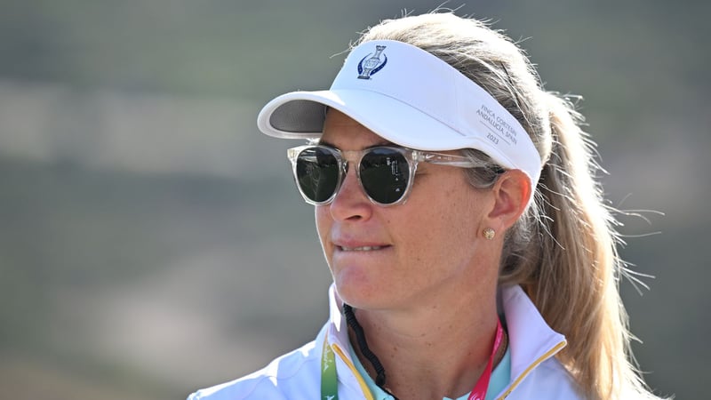 Team Europa sprechen vor dem Solheim Cup 2023 mit den Medien. (Foto: Getty)