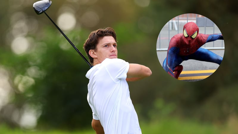 Spiderman-Schauspieler Tom Holland muss sich auf dem Golfplatz nicht verstecken. (Foto: Getty)