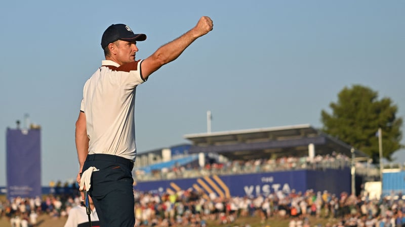 Justin Rose nach seinem Match-Gewinn am Samstag des Ryder Cup 2023. (Foto: Getty)