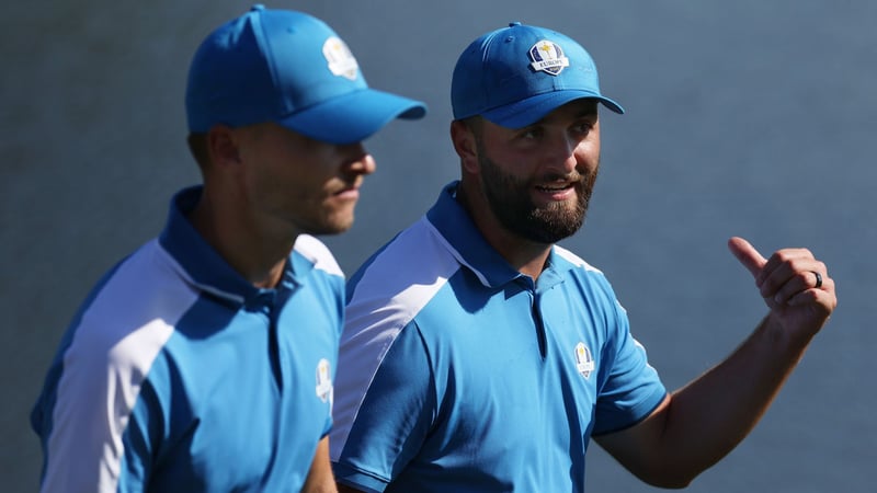 Jon Rahm mit Teampartner Nicolai Hojgaard. (Foto: Getty)