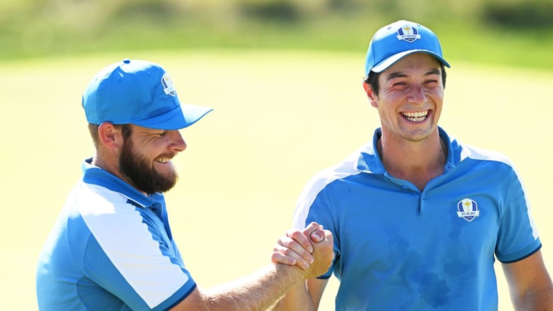 Tyrrell Hatton und Viktor Hovland beim Ryder Cup 2023. (Foto: Getty)