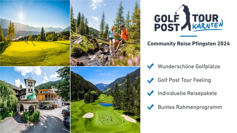 Pakete und Leistungen bei der Golf Post Community Reise nach Kärnten.