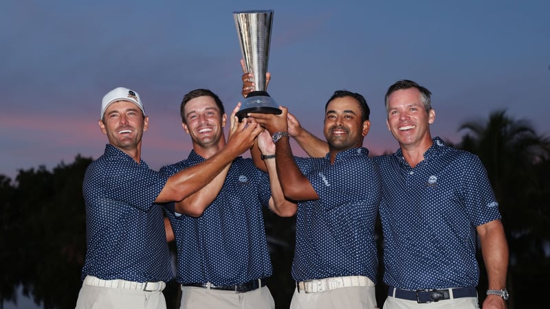 Siegerteam: Charles Howell III, Bryson DeChambeau, Anirban Lahiri und Paul Casey (v.l.n.r.). (Foto: Getty)