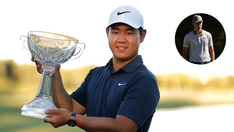 Tom Kim (links) verteidigt bei der Shriners CHildren's Open seinen Titel. (Foto: Getty)