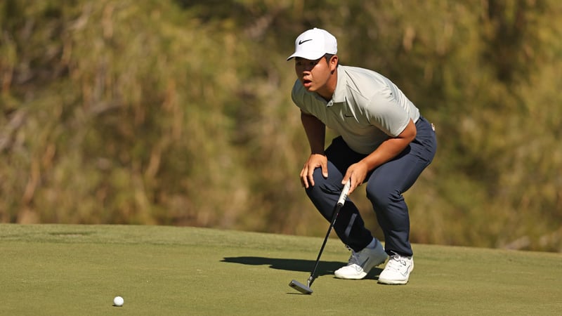 Tom Kim in Runde 3 in höchster Konzentration. (Foto: Getty)