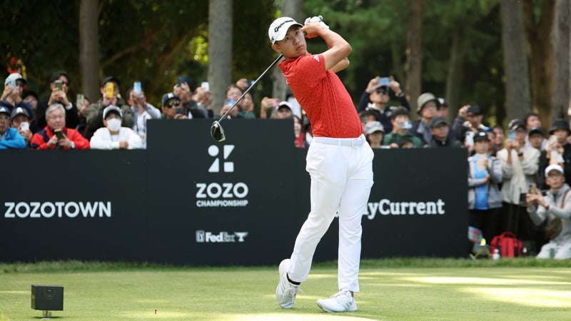 Collin Morikawa mit seinem Driver bei der Zozo Championship in Japan. (Foto: Getty)