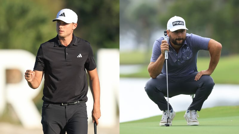 Durch den Sieg auf der PGA Tour klettert Ludvig Aberg in der Weltrangliste - Stephan Jäger sitzt Yannik Paul im Nacken. (Fotos: Getty)