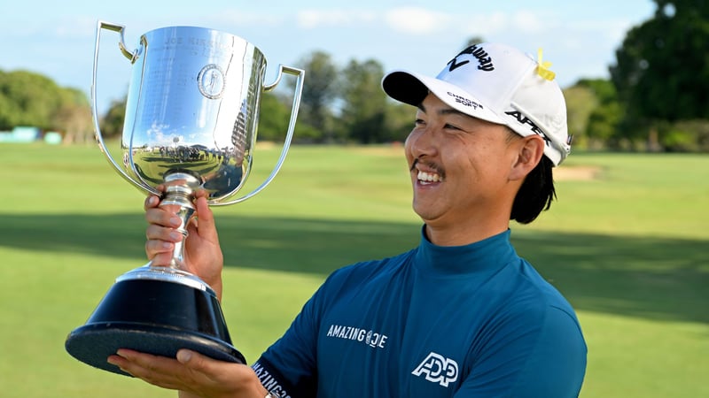 Min Woo Lee feiert seinen Sieg vor heimischem Publikum. (Foto: Getty)