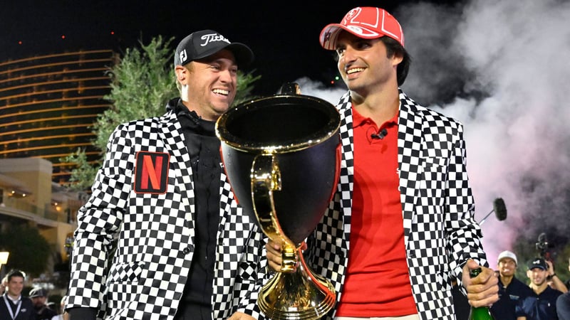 Justin Thomas und Carlos Sainz können den den Netflix Cup für sich entscheiden. (Foto: Getty)