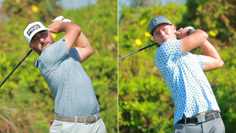 Stephan Jäger (links) und Matti Schmid bleiben auch nach der zweiten Runde der World Wide Technology Championship auf der PGA Tour vorn dabei. (Fotos: Getty)