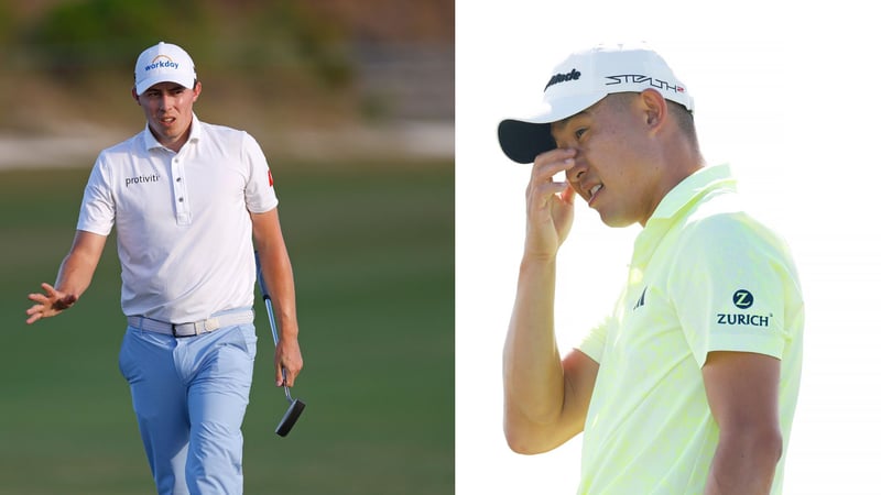 Auf der PGA Tour deckte Fitzpatrick versehentlich den ungewöhnlichen Regelverstoß Morikawas auf. (Fotos: Getty)