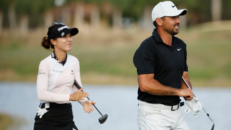 Der Blick ins Bag von Lydia Ko und Jason Day bei der Grant Thornton Invitational 2023. (Foto: Getty)