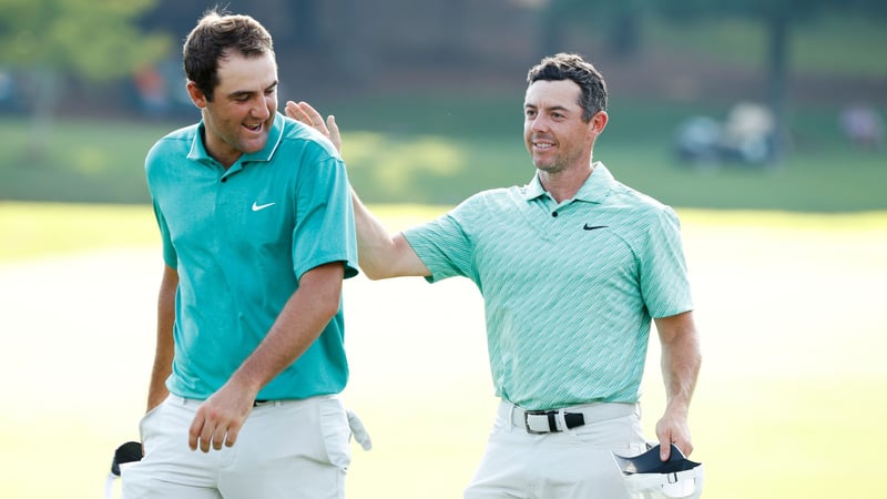 Scottie Scheffler und Rory McIlroy: Die aktuellen Nummern 1 und 2 der Welt. (Foto: Getty)