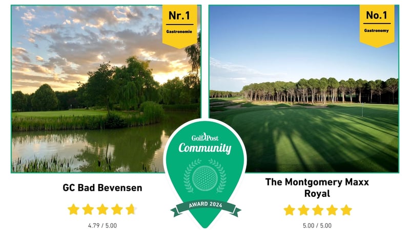 Die besten Golfclubs in der Kategorie Gastronomie sind der GC Bad Bevensen sowie The Montgomery Maxx Royal. (Quelle: Golf Post)