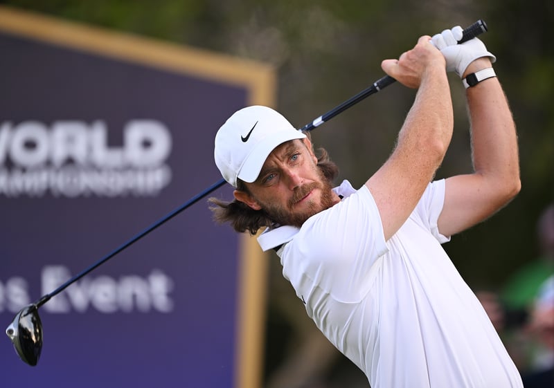 Tommy Fleetwood mit dem TaylorMade Qi10 Driver am dritten Tag der DP World Tour Championship 2023 in Dubai. (Foto: Getty)