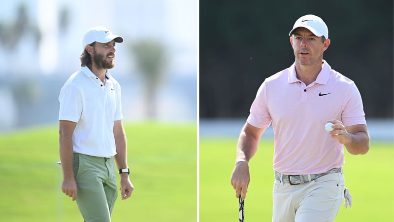 Tommy Fleetwood und Rory McIlroy liefern sich auf der DP World Tour einen spannenden Kampf um den Sieg. (Quelle: Getty)