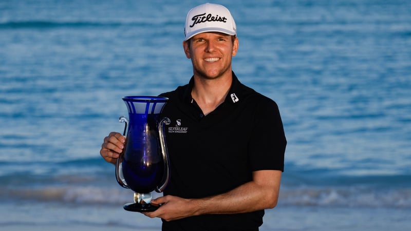 Jeremy Paul gewinnt beim ersten Korn Ferry Tour Event 2024 zum ersten Mal auf der Tour. (Quelle: Getty)