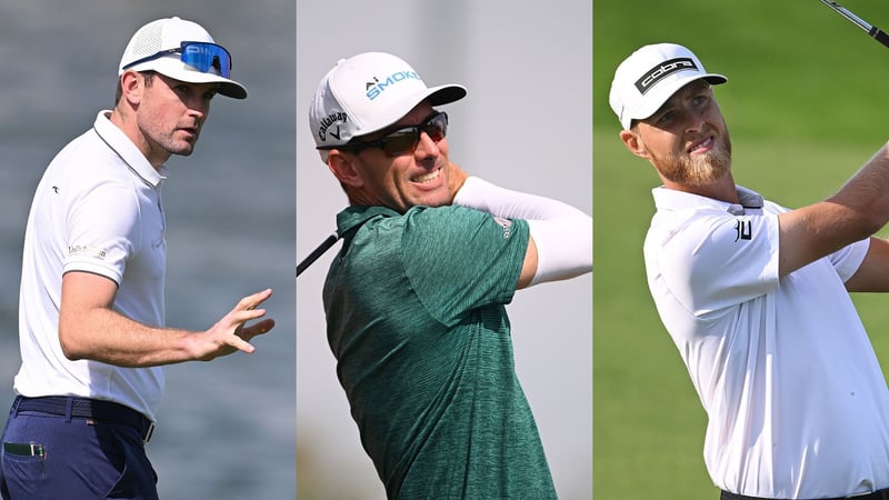 Das Trio aus Girrbach, Frittelli und Svensson führt auf der DP World Tour nach Tag Zwei. (Fotos: Getty)