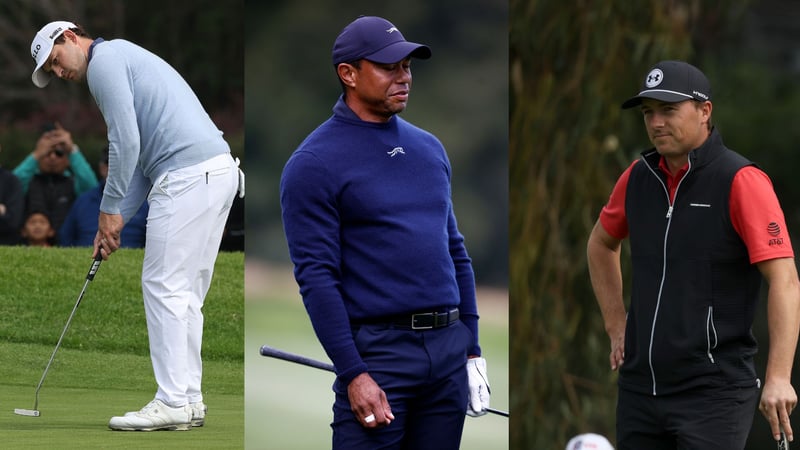 Auf der PGA Tour sorgten die drei Superstars Cantlay, Woods und Spieth aus verschiedenen Gründen für Aufsehen. (Fotos: Getty)