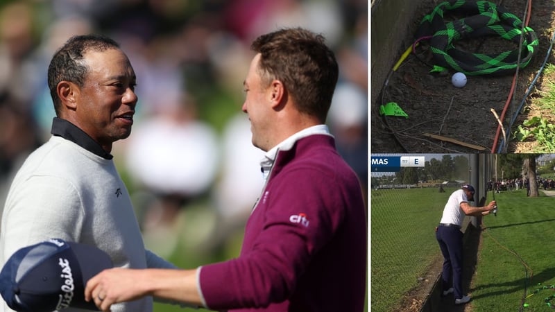 Tiger Woods und Justin Thomas waren in einem gemeinsamen Flight. (Foto: Getty/Twitter @PGATOUR)