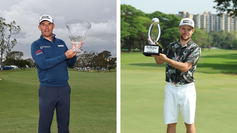 Padraig Harrington, Sieger auf der Champions Tour und Rasmus Neergaard-Petersen, Sieger auf der Challenge Tour. (Fotos: Getty)