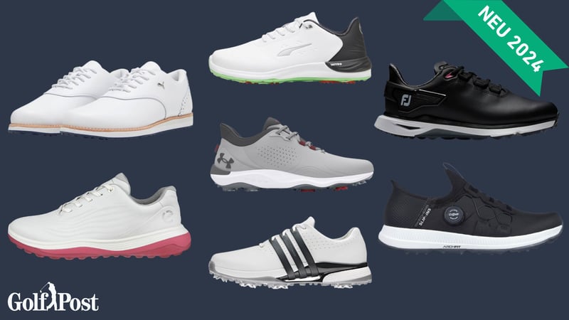 Die neuen Golfschuhe der Saison 2024 im Überblick. (Foto: Puma, Skechers, Ecco, FootJoy, Under Armour, adidas)