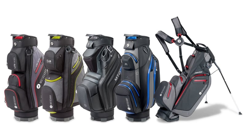 Die neuen Motocaddy Golfbags der Saison 2024. (Foto: Motocaddy)