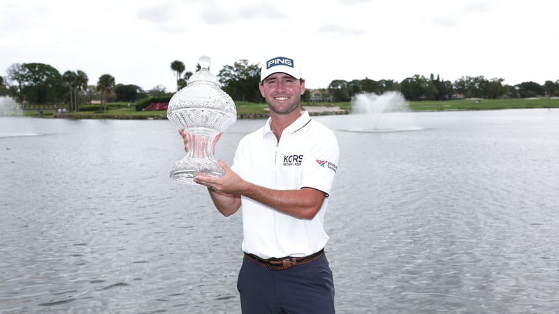 Der US-Amerikaner Austin Eckroat konnte seine Führung vom Vortag aufrecht erhalten und holte sich seinen ersten Sieg auf der PGA Tour. (Foto: Getty)