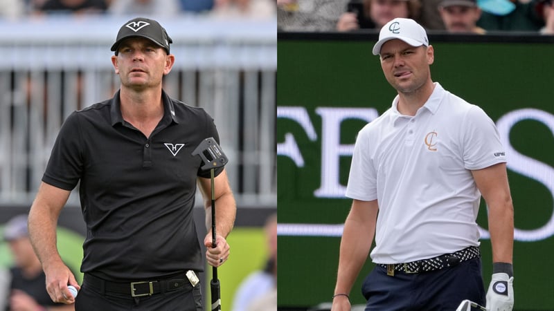 Brendan Steele führt das enge Leaderboard des LIV Golf Adelaide an, während Kaymer trotz solider Leistung abgeschlagen ist. (Fotos: Getty)