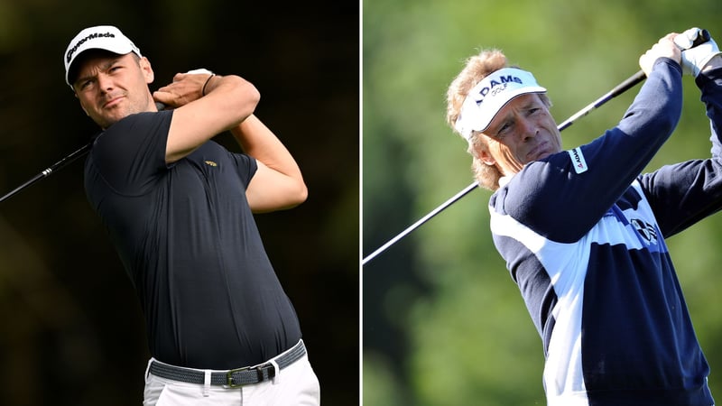 Martin Kaymer und Bernhard Langer kündigen ihre Teilnahme an den BMW International Open 2024 in München an. (Fotos: Getty)