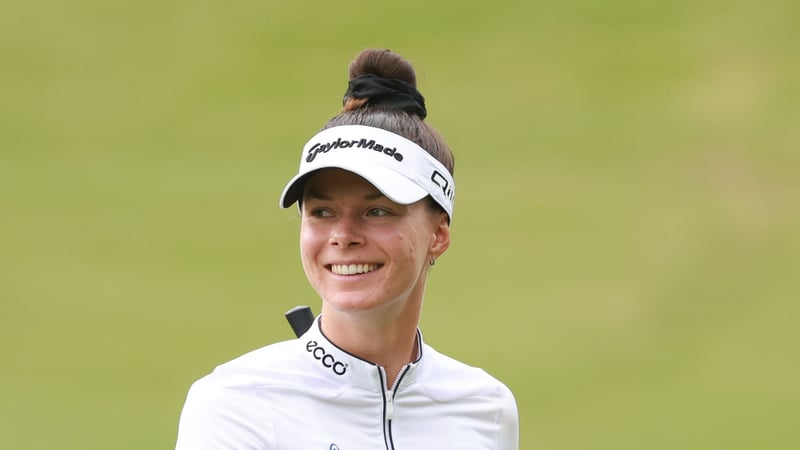 Esther Henseleit positioniert sich auf T9 vor Rundenabbruch der LPGA Tour. (Foto: Getty)