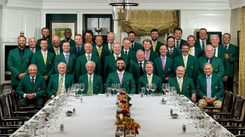 Jon Rahm servierte spanische Spezialitäten beim Champions Dinner des US Masters 2024. (Quelle: Instagram @themasters)