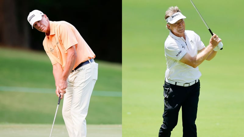 Titelverteidiger Steve Stricker und Bernhard Langer auf der Champions Tour. (Fotos: Getty)