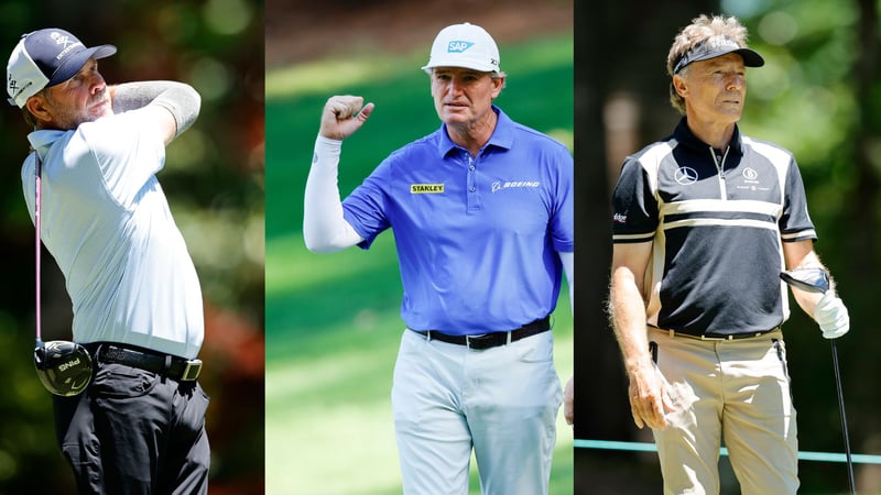 Doug Barron und Ernie Els führen auf der Champions Tour, Bernhard Langer steht auf T10. (Fotos: Getty)