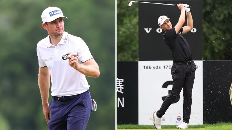 Platzierung in den Top 10 bei der DP World Tour: Joel Girrbach (l.) und Matthias Schwab (r.). (Foto: Getty)