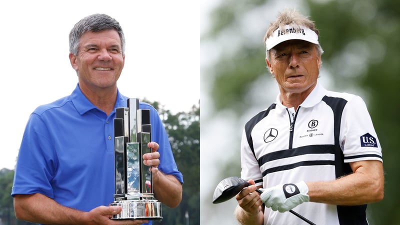 Scott Dunlap triumphierte beim Comeback von Bernhard Langer auf der Champions Tour. (Fotos: Getty)