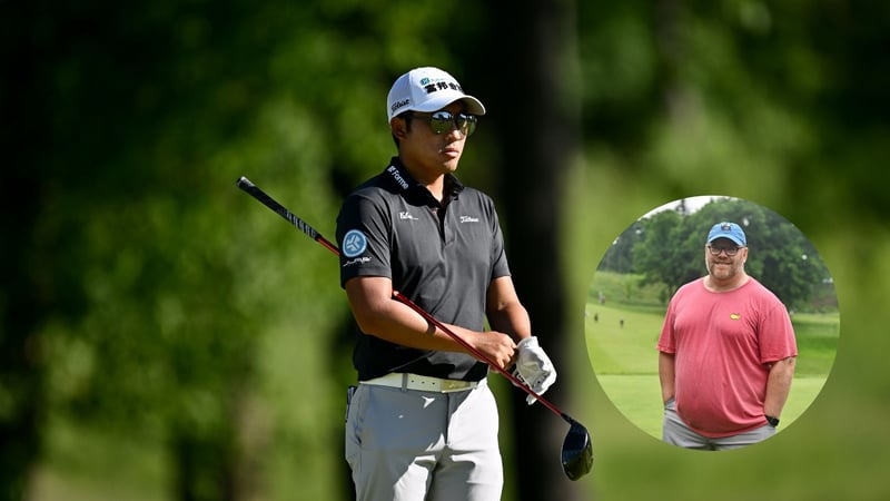 C.T. Pan und Zuschauer Paul Emerson, einer seiner vier Caddies. (Foto: Getty)