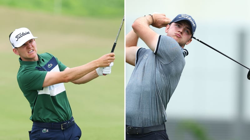 Yannik Paul und Jannik De Bruyn auf der DP World Tour. (Fotos: Getty)